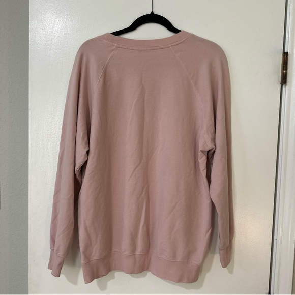 Wildfox Coffee & Sunshine pink oversized velvet graphic pullover size small - Picture 4 of 5